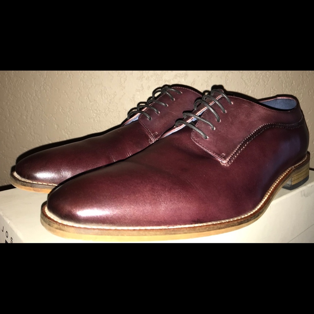 Joseph Abboud men’s lace plain toe Burgundy sz 12